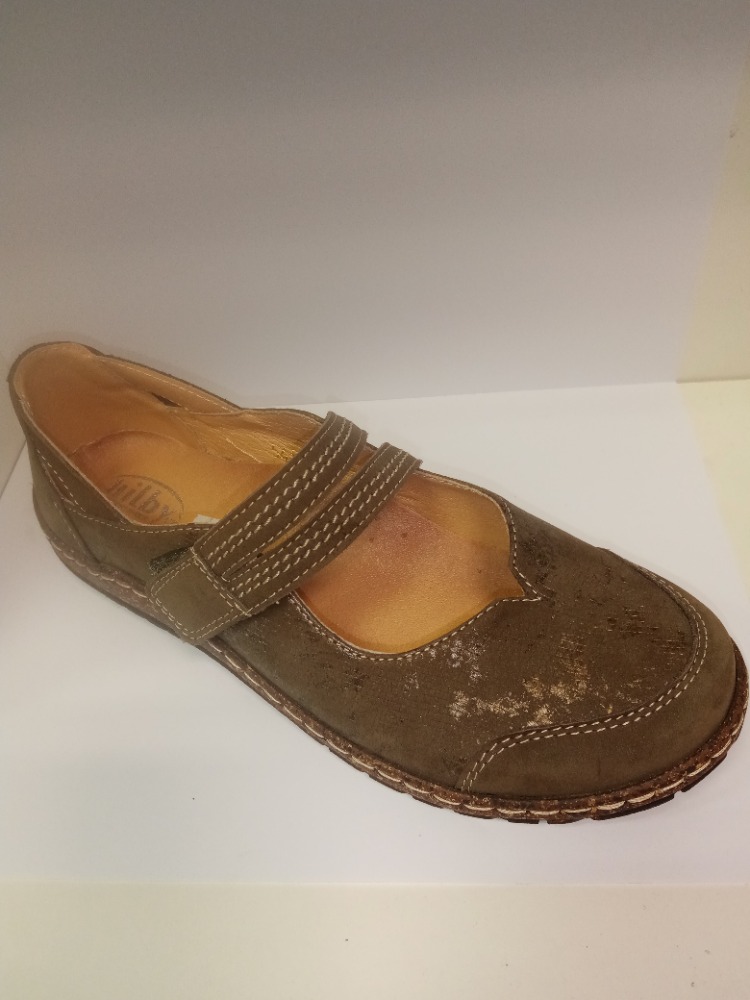 Dámské kožené sandály WA-548 oliva Hilby